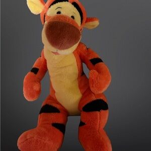 Vibrant Orange and Black Plush Tiger Toy